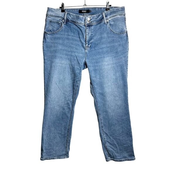 Hudson Los Angeles Flap Pocket Straight Leg Jeans Size 16 Tall | Union Jack Back - Picture 2 of 9